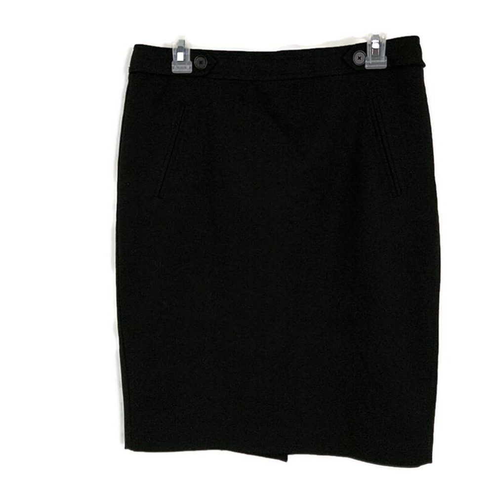 LOFT Pencil Skirt Women 10 Black Professional Career Knee Length Stretch